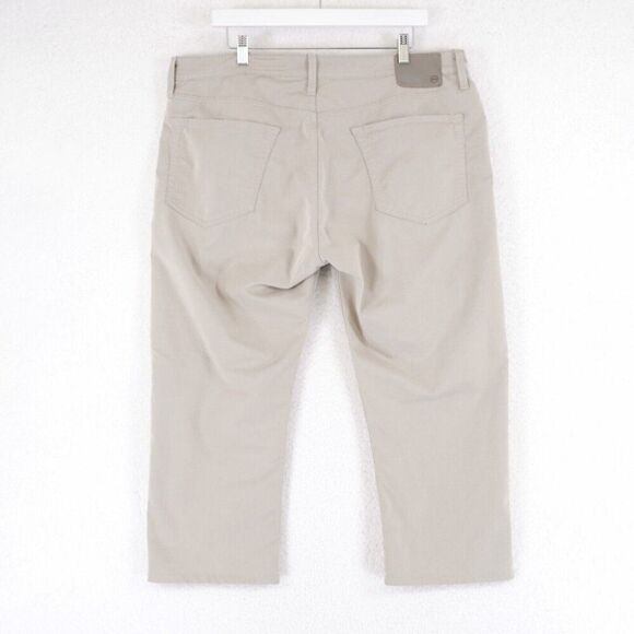 AG Adriano Goldsmied Everett Slim Straight Beige Cream Jeans 39/24 Mid Rise - Picture 4 of 11